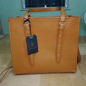 NEW Moda Luxe Women Tote Smooth Vegan Leather